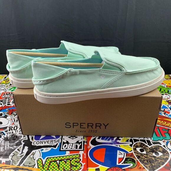 Sperry Top-Sider Slip On Mint Green Womens Various Sizes - Picture 2 of 14